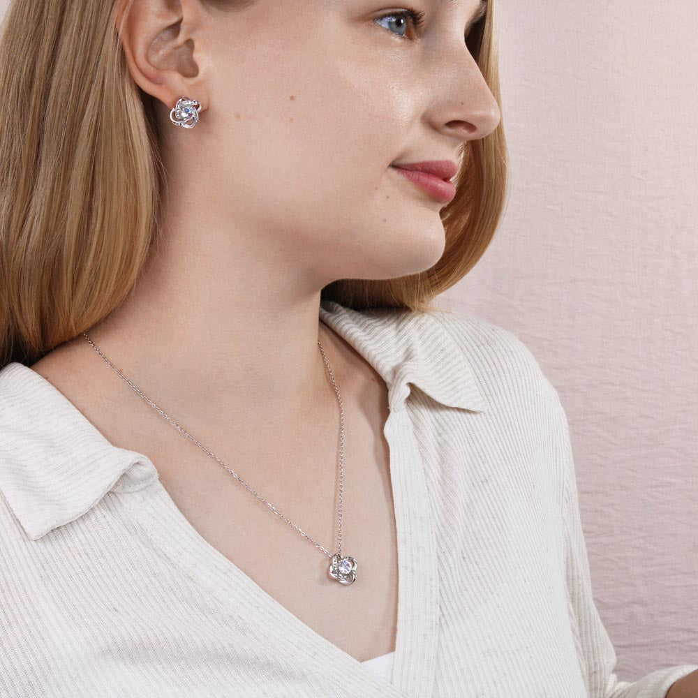 The best thing about being married to you Soulmate Love Knot & Earring Set