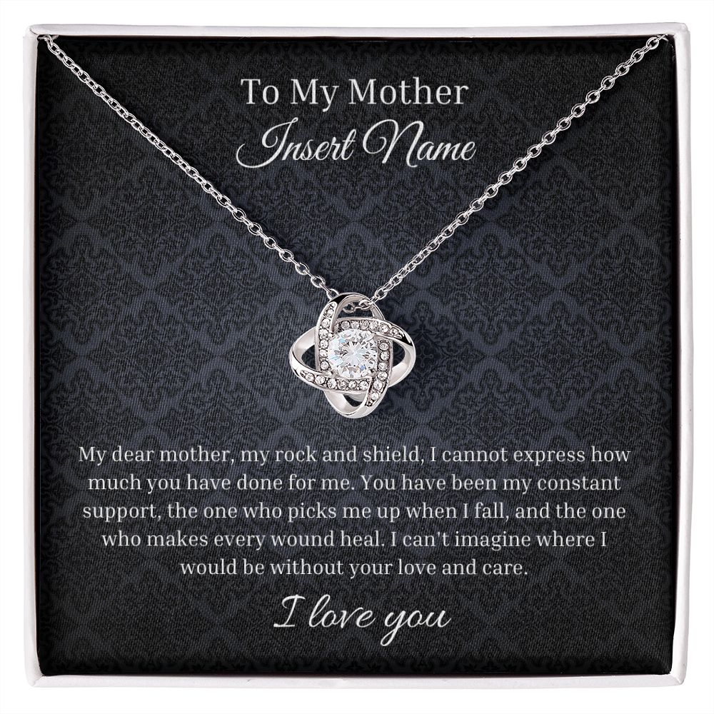 Personalized Love Knot Necklace To My Mother | Custom Jewelry Box | Mothers Day Gift | From Daughter Son | Sentimental Birthday Gift To Mom