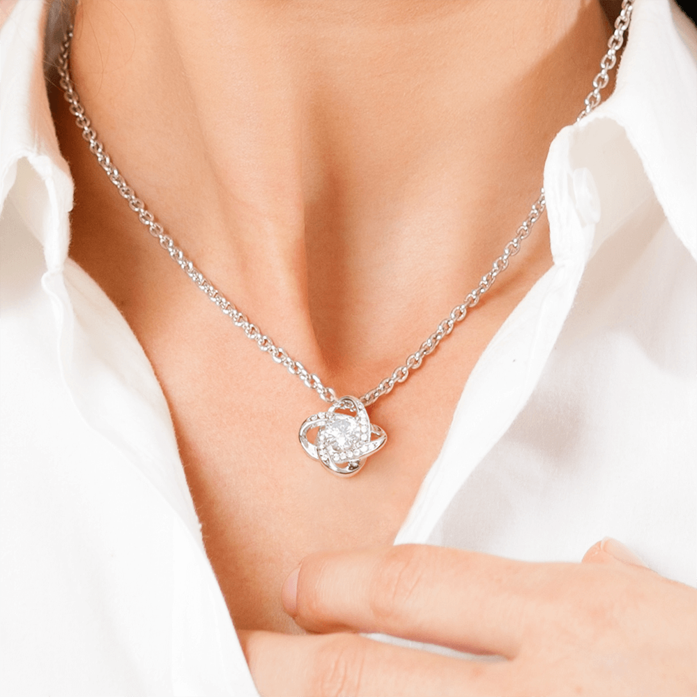 Personalized Love Knot Necklace To My Loving Mother