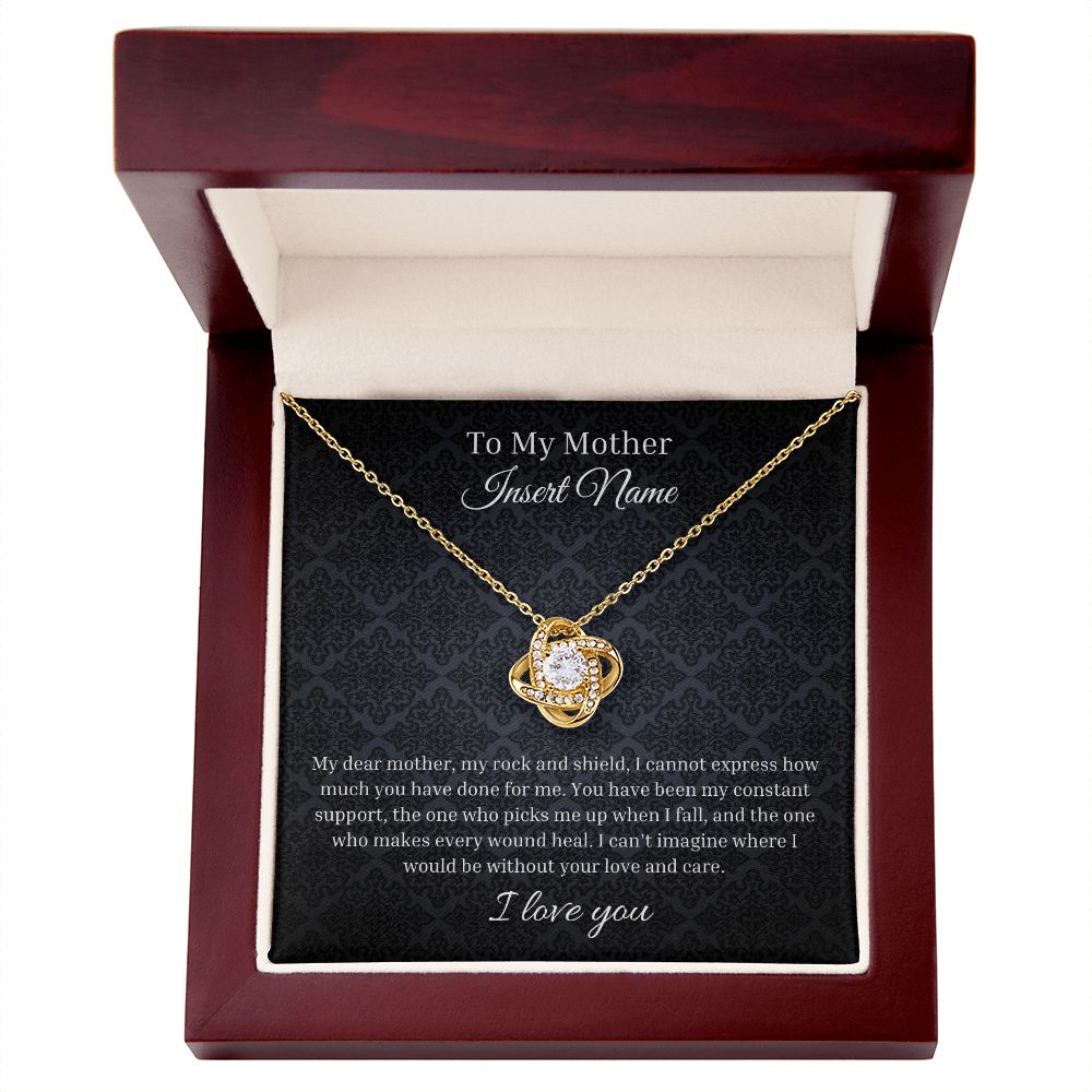 Personalized Love Knot Necklace To My Mother | Custom Jewelry Box | Mothers Day Gift | From Daughter Son | Sentimental Birthday Gift To Mom