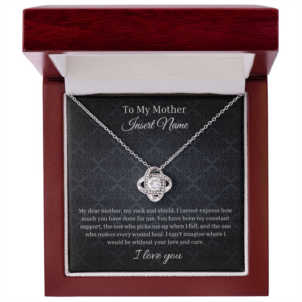 Personalized Love Knot Necklace To My Mother | Custom Jewelry Box | Mothers Day Gift | From Daughter Son | Sentimental Birthday Gift To Mom