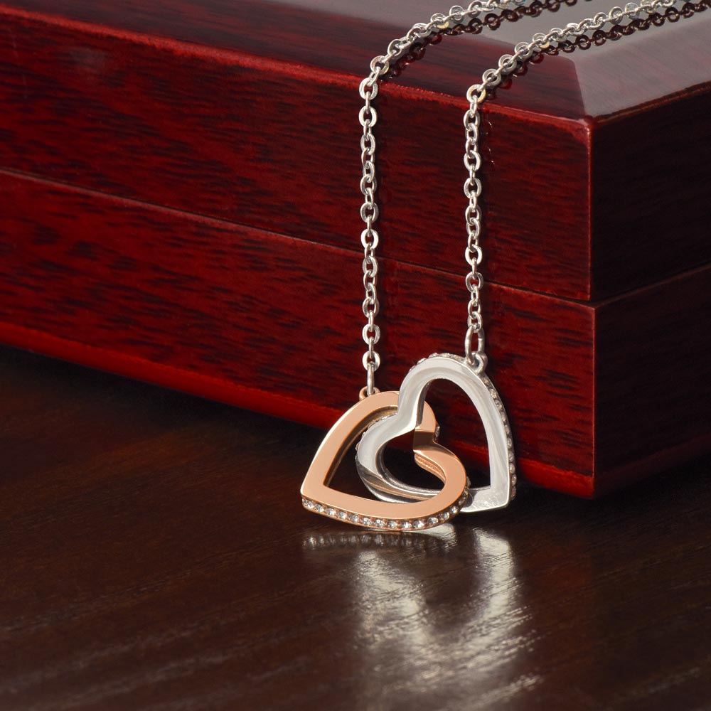 Personalize long distance heart necklace gift to granddaughter