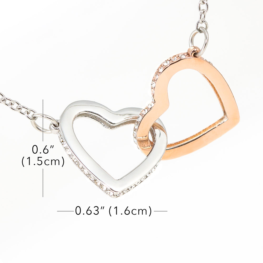 Personalize long distance heart necklace gift to granddaughter