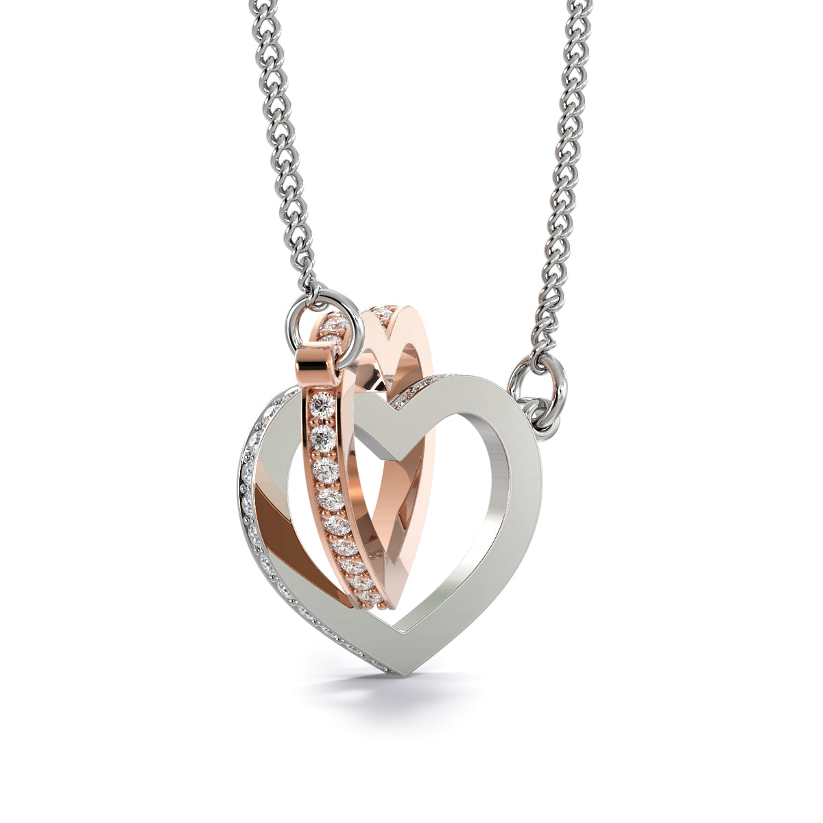 Personalize long distance heart necklace gift to granddaughter