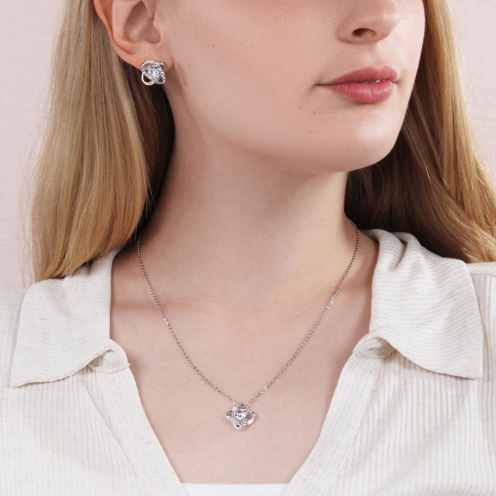 The best thing about being married to you Soulmate Love Knot & Earring Set