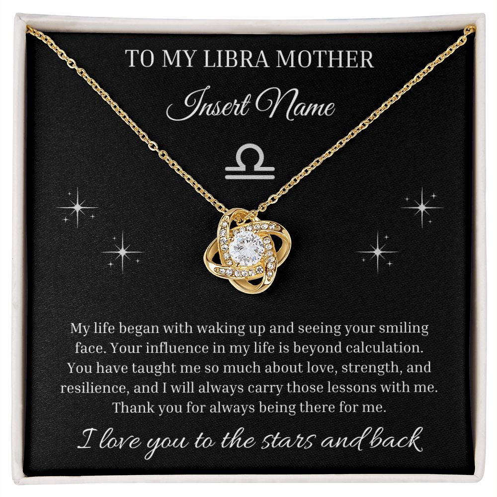 Libra Love Knot Necklace