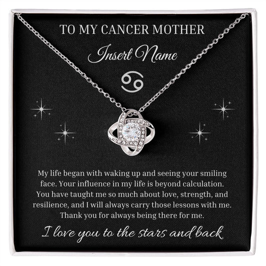 Cancer Love Knot Necklace