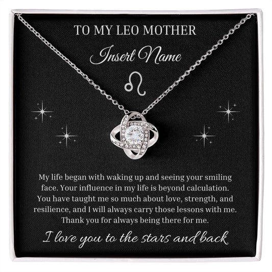 Leo Zodiac Love Knot Necklace To Mother