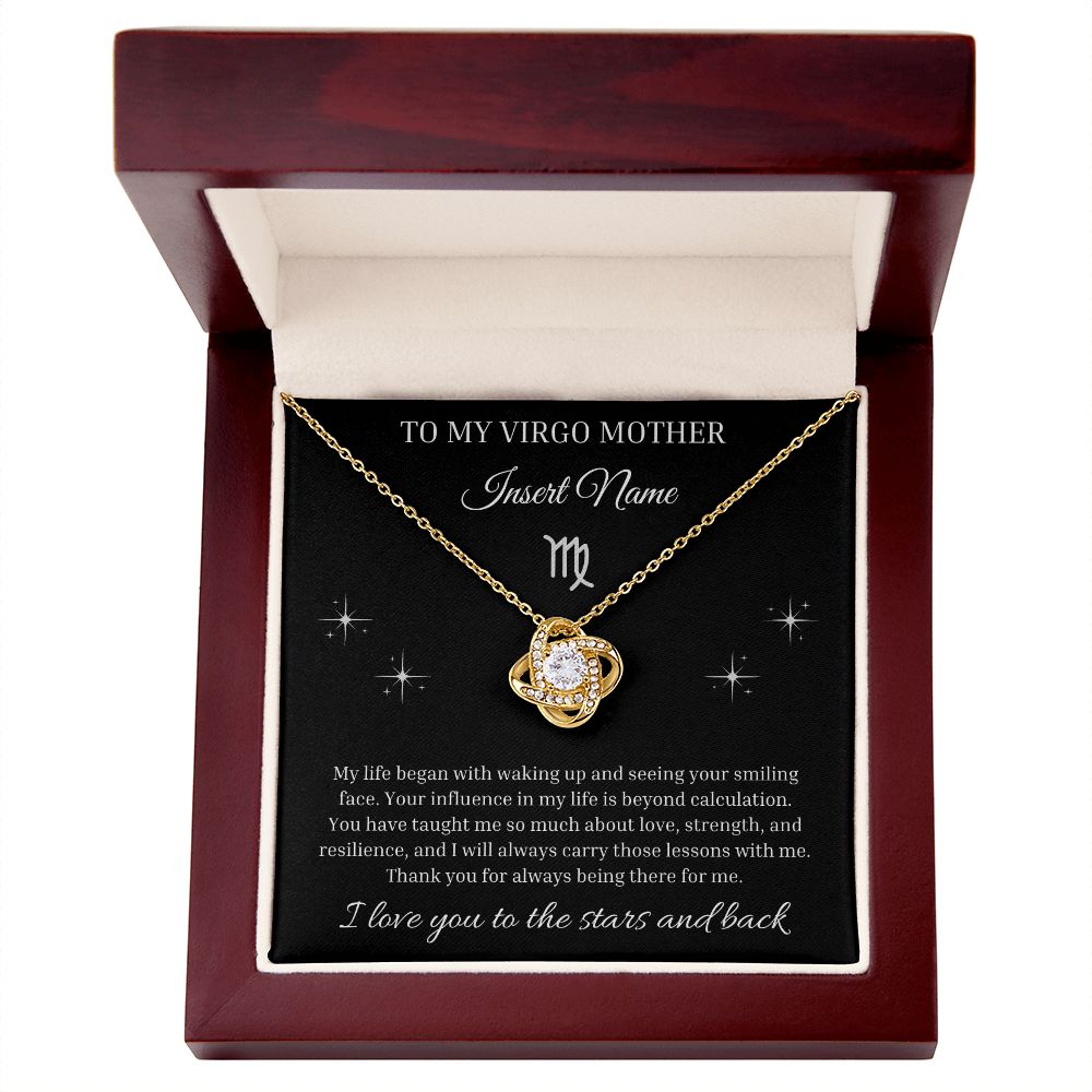 Virgo Zodiac Love Knot Necklace To Mother