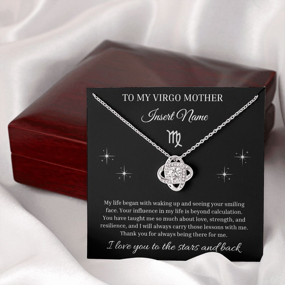 Virgo Zodiac Love Knot Necklace To Mother
