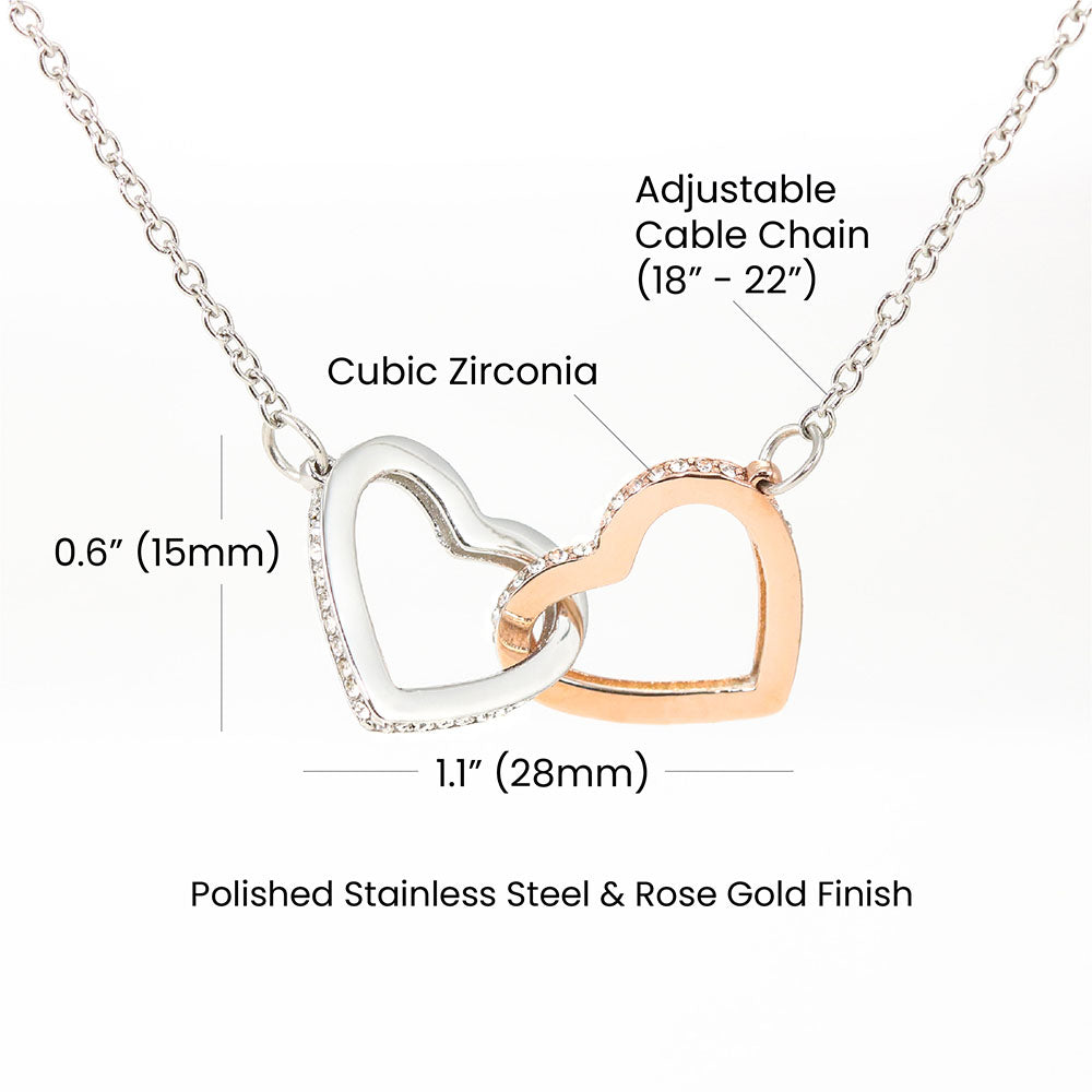 Double hearts necklace gift to my brave daughter from mon. Gift box with personal message card. Whenever you feel inadequate, unworthy, or unloved.Remember whose daughter you are and straighten your crown. But the most important - You are never alone