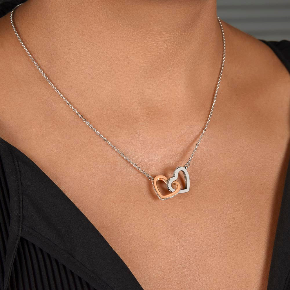 Double hearts necklace gift to my brave daughter from mon. Gift box with personal message card. Whenever you feel inadequate, unworthy, or unloved.Remember whose daughter you are and straighten your crown. But the most important - You are never alone